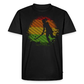 Hockey sur gazon - T-shirt Premium bio Homme - noir - Devant - Nico (187cm)