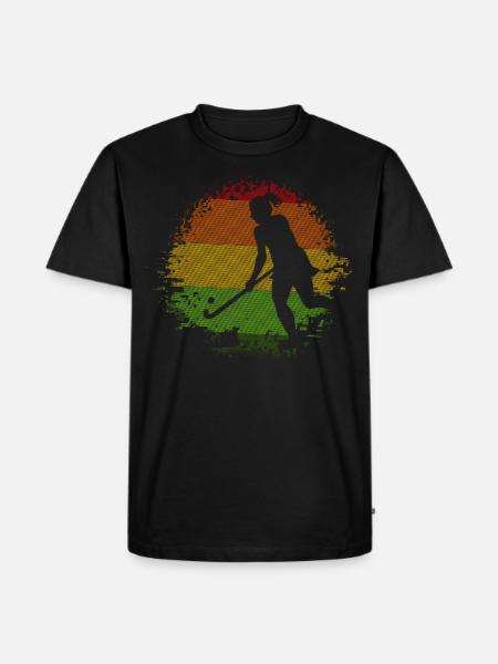 Feldhockey - Männer Premium Bio T-Shirt - Schwarz