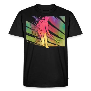 Hockey sur gazon - T-shirt Premium bio Homme - noir - Devant - Nico (187cm)