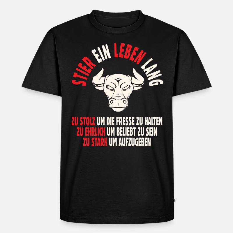 Sternzeichen Stier - Männer Premium Bio T-Shirt - Schwarz