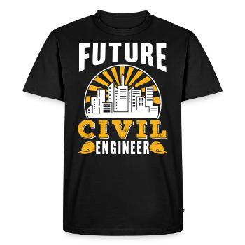 Future Civil Engineer Profession Civil Engineering - Men's Premium Organic T-Shirt - black - Front - Nico (187cm)