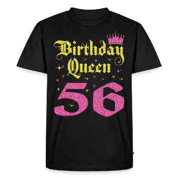 56e anniversaire Reine 56 ans Cadeau d’anniversaire - T-shirt Premium bio Homme - noir - Devant - Nico (187cm)
