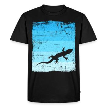 GECKO - Men's Premium Organic T-Shirt - black - Front - Nico (187cm)