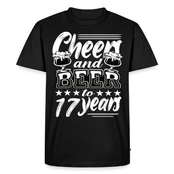 17 birthday - Men's Premium Organic T-Shirt - black - Front - Nico (187cm)