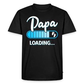 Expectant Dad Loading Pregnancy Father - Men's Premium Organic T-Shirt - black - Front - Nico (187cm)
