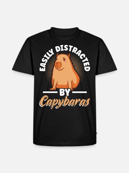 Capybara capybara rongeur - T-shirt Premium bio Homme - noir