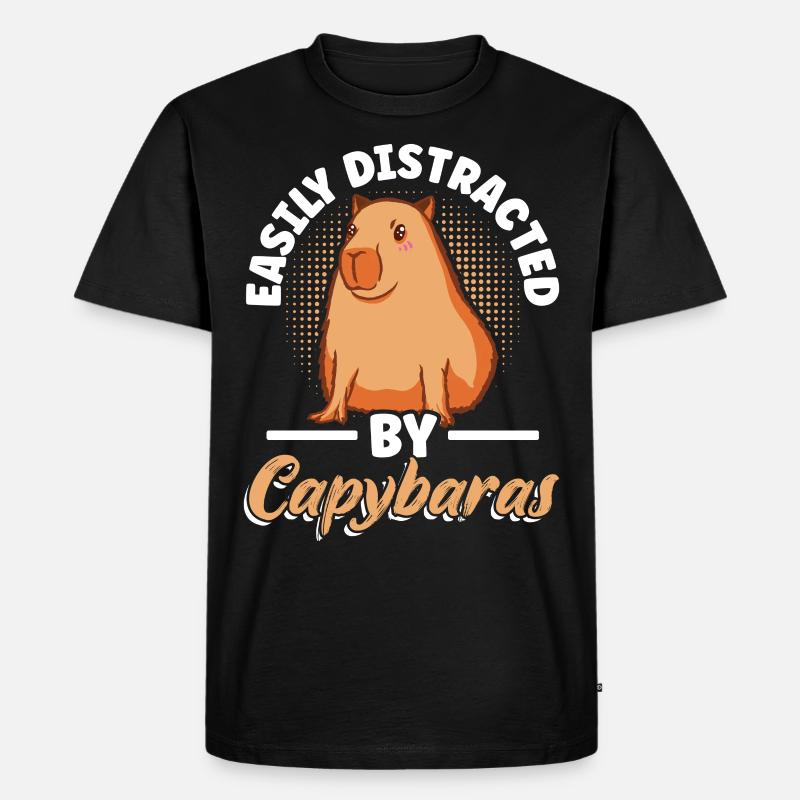 Capybara Wasserschwein Nagetier - Männer Premium Bio T-Shirt - Schwarz