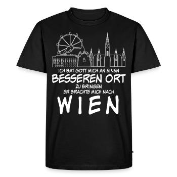 Vienne Ville Autriche Vienne - T-shirt Premium bio Homme - noir - Devant - Nico (187cm)