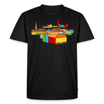 Vienne Building Architecture Vienne - T-shirt Premium bio Homme - noir - Devant - Nico (187cm)
