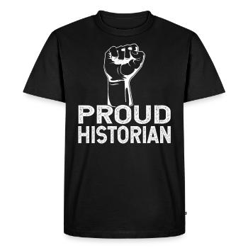 Fier historien Histoire Profession Histoire - T-shirt Premium bio Homme - noir - Devant - Nico (187cm)