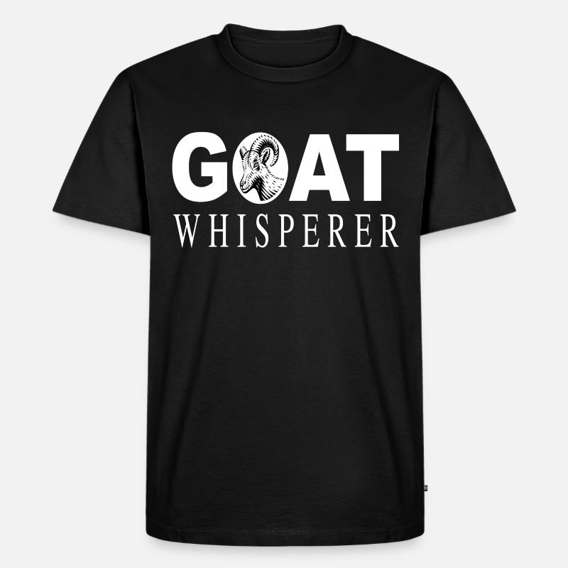 Goat Whisperer - Männer Premium Bio T-Shirt - Schwarz