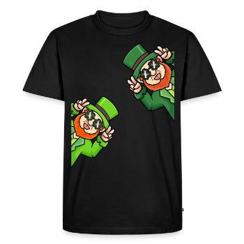 St. Patrick’s Day Leprechaun Boys - T-shirt Premium bio Homme - noir - Devant - Nico (187cm)