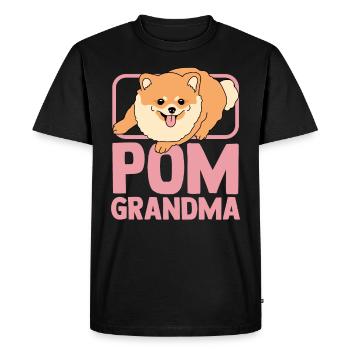 Zwergspitz Poméranie Chien Pom Grand-mère Cadeau - T-shirt Premium bio Homme - noir - Devant - Nico (187cm)