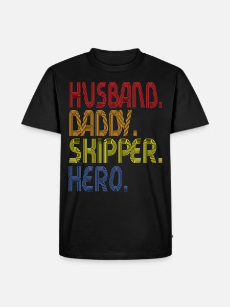 Husband Daddy Skipper Hero - Men's Premium Organic T-Shirt - black