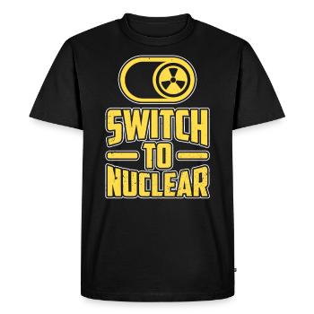 Energy transition to nuclear power Nuclear power Nuclear energy - Men's Premium Organic T-Shirt - black - Front - Nico (187cm)