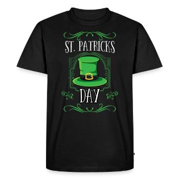 St Patrick's Day St. Patrick's Day Ireland Irish - Men's Premium Organic T-Shirt - black - Front - Nico (187cm)