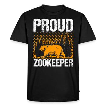 Fier zookeeper profession zookeeper zookeeper - T-shirt Premium bio Homme - noir - Devant - Nico (187cm)