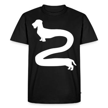 Teckel à poil rugueux long teckel - T-shirt Premium bio Homme - noir - Devant - Nico (187cm)