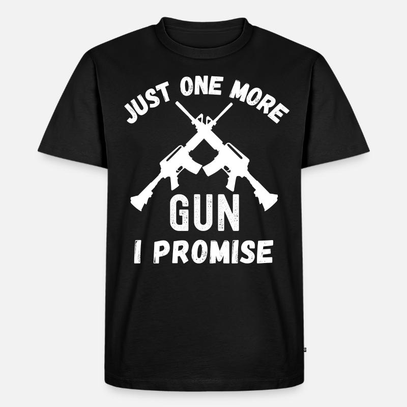 Nur noch eine Waffe, die ich verspreche, lustige Pro-Waffe, 2. - Männer Premium Bio T-Shirt - Schwarz