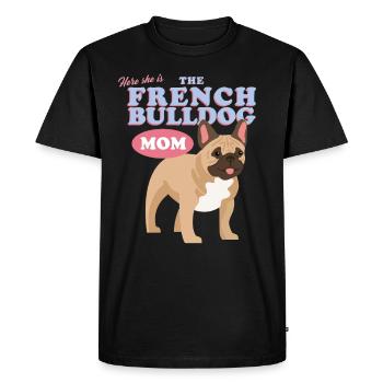 Français Bulldog Maman Français Bulldog Cadeau - T-shirt Premium bio Homme - noir - Devant - Nico (187cm)
