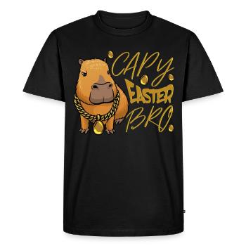 Capybara capybara rongeur - T-shirt Premium bio Homme - noir - Devant - Nico (187cm)