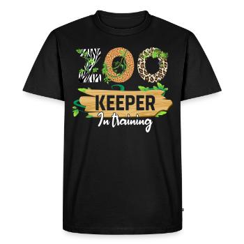 Zookeeper in training Zookeeper Profession Zoo - Men's Premium Organic T-Shirt - black - Front - Nico (187cm)