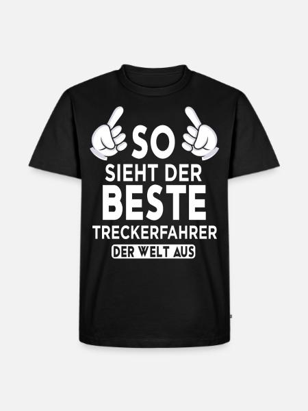 Treckerfahrer Spruch - Männer Premium Bio T-Shirt - Schwarz