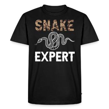 Serpent Expert Serpent Dictons Animal de compagnie - T-shirt Premium bio Homme - noir - Devant - Nico (187cm)
