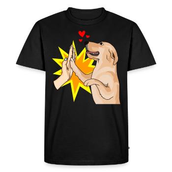 Labrador Retriever labrador chien labbi cadeau - T-shirt Premium bio Homme - noir - Devant - Nico (187cm)