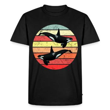Orque - Rétro - T-shirt Premium bio Homme - noir - Devant - Nico (187cm)