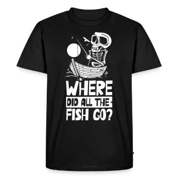 Where have all the fish gone? Fishermen Fishing - Men's Premium Organic T-Shirt - black - Front - Nico (187cm)