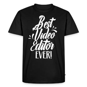 Meilleur éditeur vidéo de tous les temps Movie Editor Movie - T-shirt Premium bio Homme - noir - Devant - Nico (187cm)