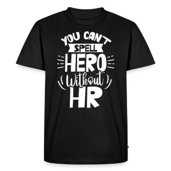 Héros que vous ne pouvez pas épeler sans le personnel d’orthographe Hr - T-shirt Premium bio Homme - noir - Devant - Nico (187cm)