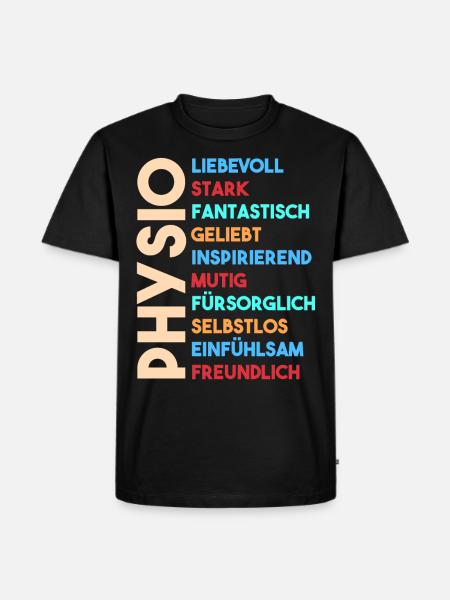 Physio Physiotherapeut - Männer Premium Bio T-Shirt - Schwarz