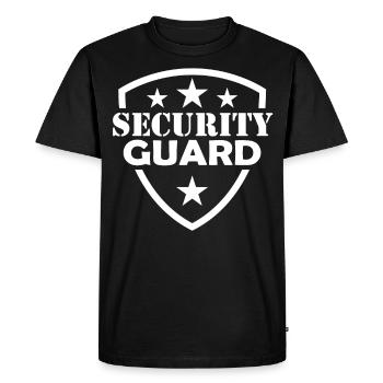 Agent de sécurité Sécurité Sécurité Sécurité - T-shirt Premium bio Homme - noir - Devant - Nico (187cm)