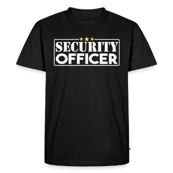 Sécurité des agents de sécurité Sécurité - T-shirt Premium bio Homme - noir - Devant - Nico (187cm)