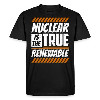 L’énergie nucléaire est la véritable énergie renouvelable - T-shirt Premium bio Homme - noir - Devant - Nico (187cm)