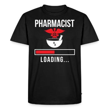 Pharmacien Charge Pharmacie Pharmacie Pharmacien - T-shirt Premium bio Homme - noir - Devant - Nico (187cm)