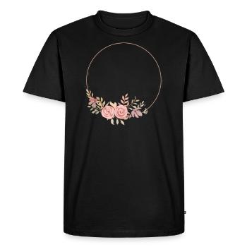 Couronne de fleurs de mariage I Bride Bouquet Boho Style - T-shirt Premium bio Homme - noir - Devant - Nico (187cm)
