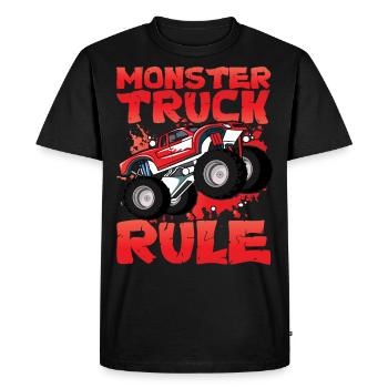 Monster Truck Rule - Men's Premium Organic T-Shirt - black - Front - Nico (187cm)