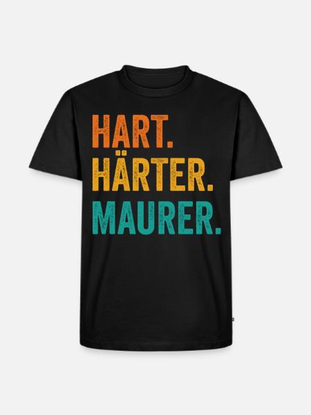 Maurer - Männer Premium Bio T-Shirt - Schwarz