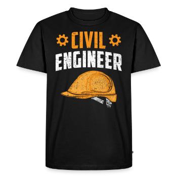 Civil Engineer Profession Student Civil Engineering - Men's Premium Organic T-Shirt - black - Front - Nico (187cm)