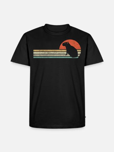 Capybara animal capybara rodent - Men's Premium Organic T-Shirt - black