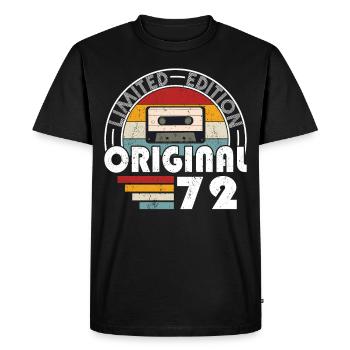 50e anniversaire né en 1972 Original 1972 - T-shirt Premium bio Homme - noir - Devant - Nico (187cm)