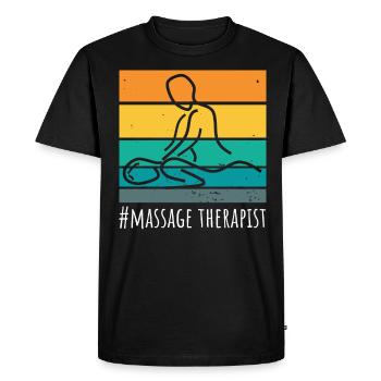 Massage Massage Therapist - Men's Premium Organic T-Shirt - black - Front - Nico (187cm)
