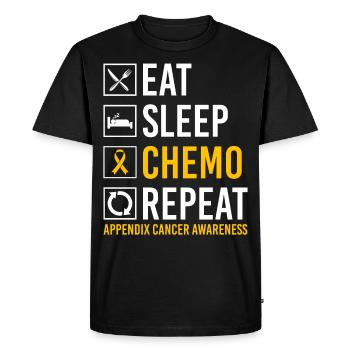 Annexe Cancer Manger Sommeil Chimio Répéter Gesc - T-shirt Premium bio Homme - noir - Devant - Nico (187cm)