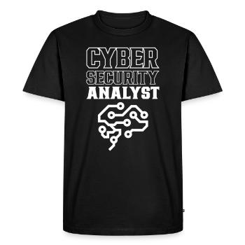 Analyste de cybersécurité IT Security Hacker Hack - T-shirt Premium bio Homme - noir - Devant - Nico (187cm)