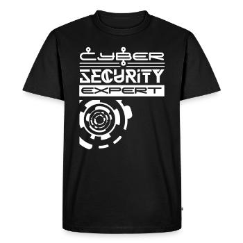Cybersecurity Expert Hacker Hack IT Security - Men's Premium Organic T-Shirt - black - Front - Nico (187cm)