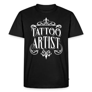 Tattoo Artist Tattoo Artist Tattoo - Men's Premium Organic T-Shirt - black - Front - Nico (187cm)