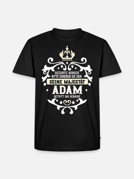 Adam - Männer Premium Bio T-Shirt - Schwarz